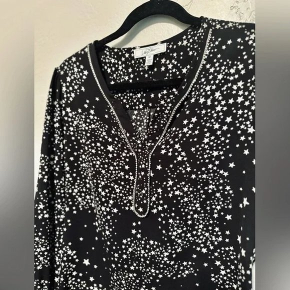 Sam Edelman Star Blouse Embellished Rhinestones & Bell Sleeve MEDIUM NEW - Picture 6 of 16